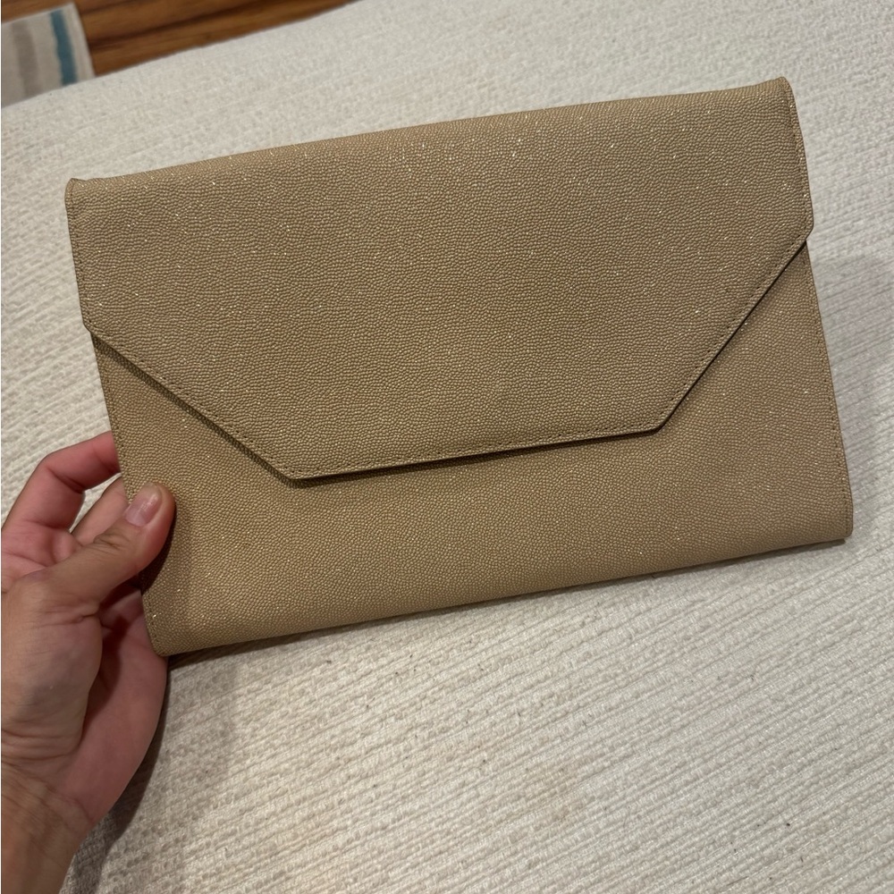 Gold Flat Clutch with Chain